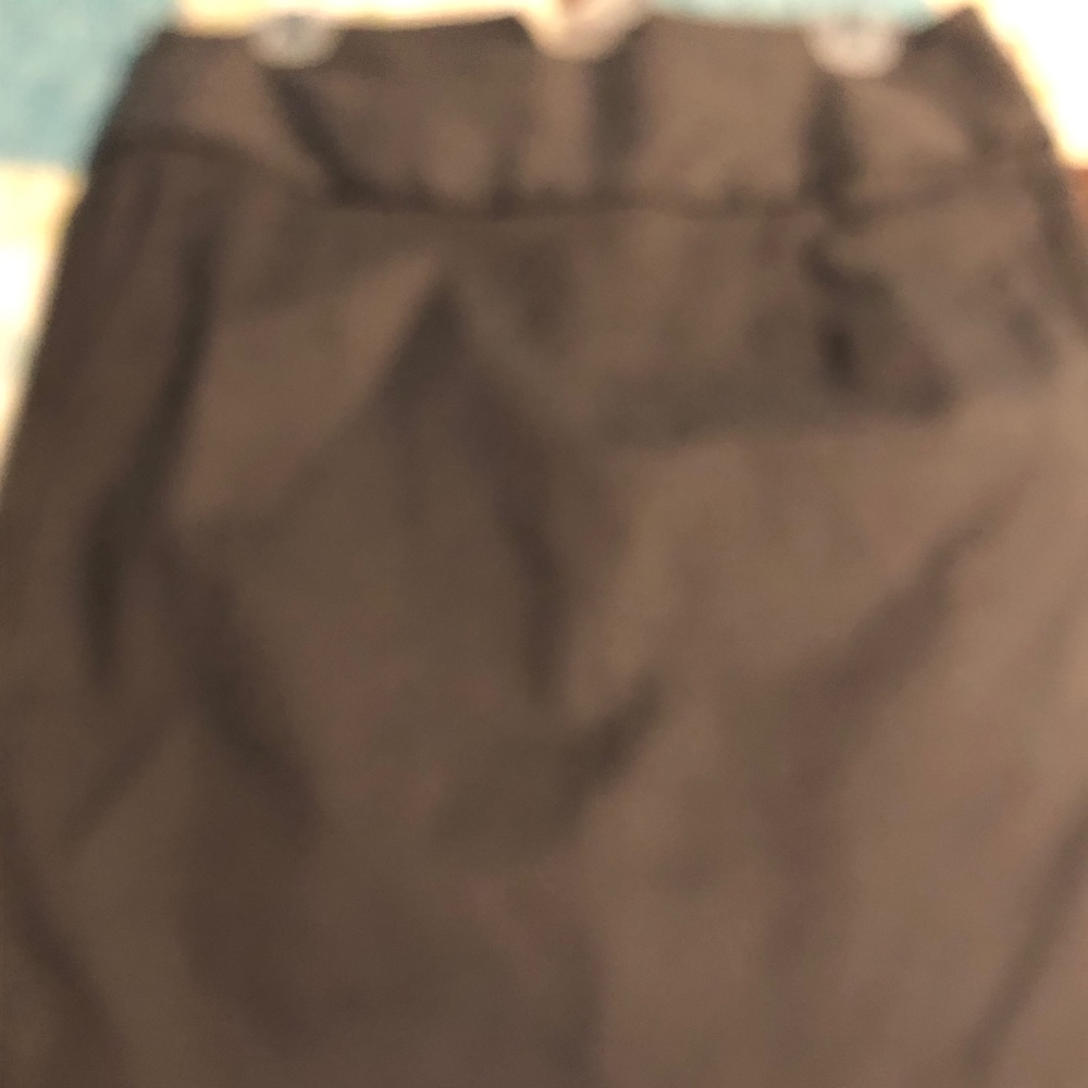A grey pencil skirt
